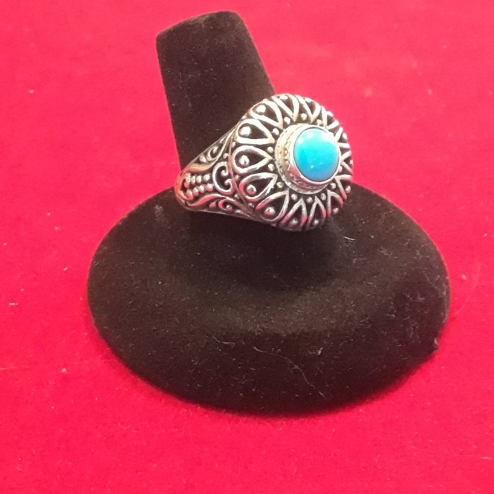 Sleeping Beauty Turquoise & 92.5 Silver Ring